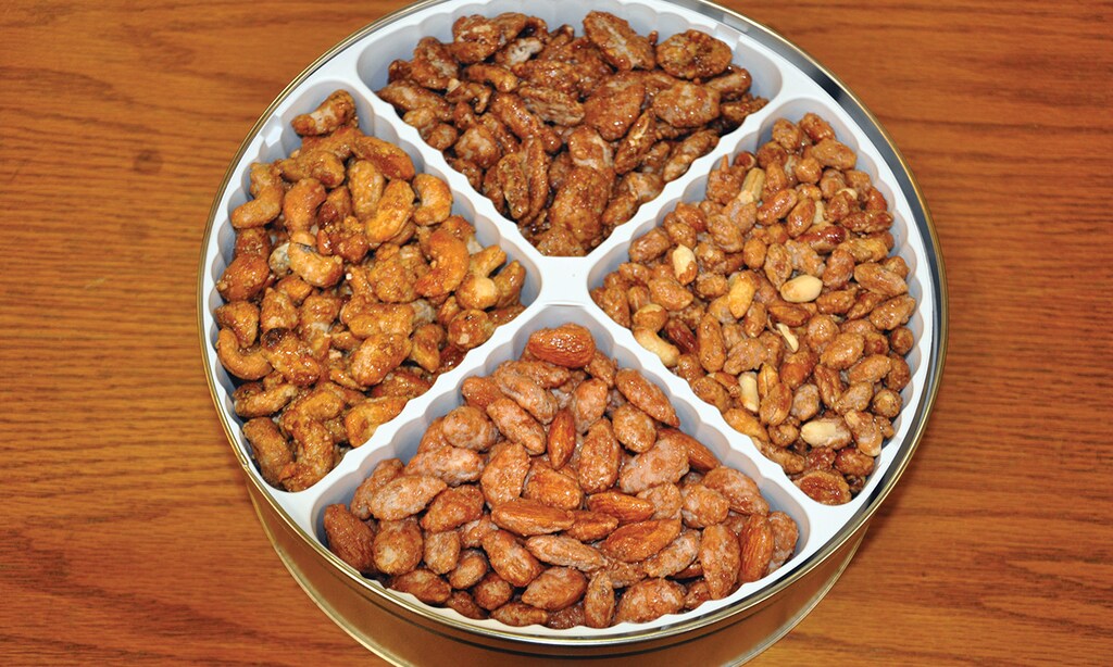 Product image for Jeppi Nut & Candy Co. FREE your choice of 2/1 lb. tin of mixed nuts, cashews, pistachios after retail purchase of $69 or more. 