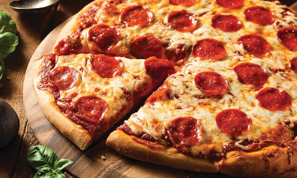 Product image for Planet Pizza Party Meal Deal $38.99+ tax. 1 Extra Large Cheese Pizza, (24) Regular Or Boneless Wings, 2-LT soda & Free Garlic Knots. www.planetpizza.com - click on special offers - Promo Code: PMD