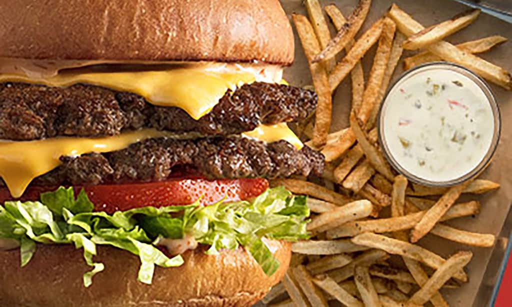 Product image for Mooyah Burger - Brentwood Free little moo shake with $10 or more purchase. online coupon code: Brentbogo in-restaurant: 284825