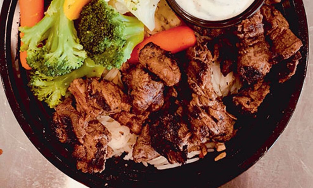 Product image for Kalos Grill $4.99 Rice bowl with chicken or gyro