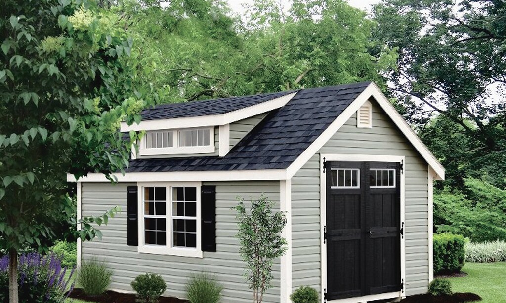 Product image for Midway Sales $100 off any shed, gazebo, or garage in stock.