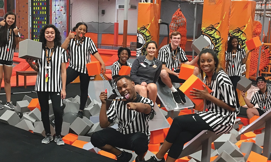 Product image for Big Air Trampoline Park $40 For 1-Hour Passes For 4 People, Large Pizza & Pitcher Of Soda (Reg. $80)