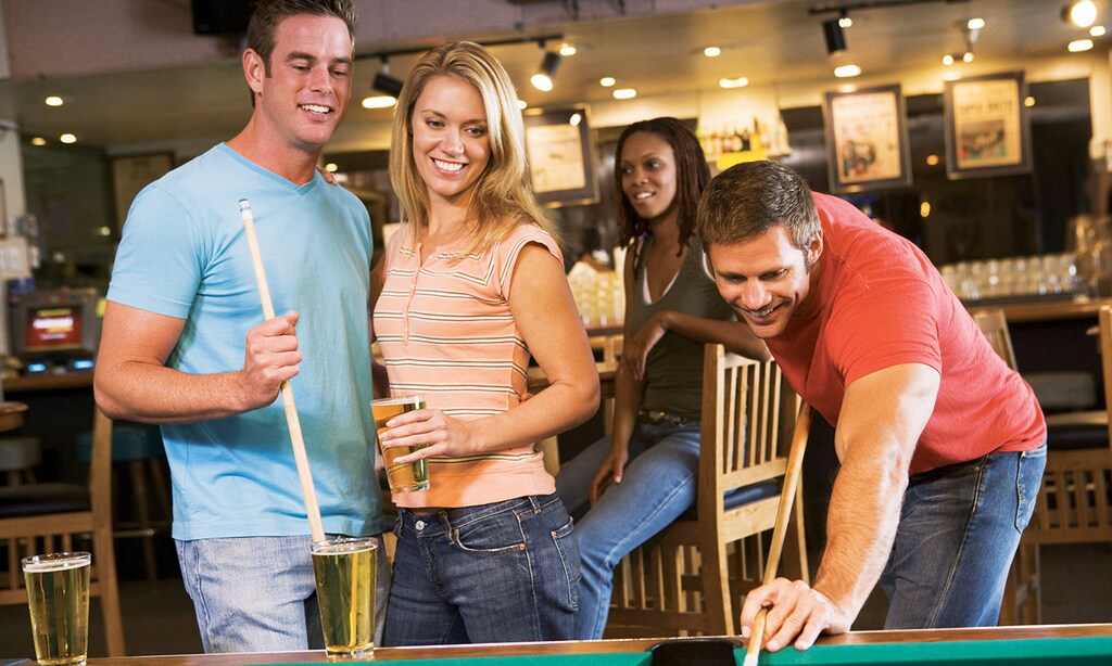 Product image for Salt City Billiards $13 For Play-All-Day Pool For 2 People Including 2 Appetizers (Reg. $26)
