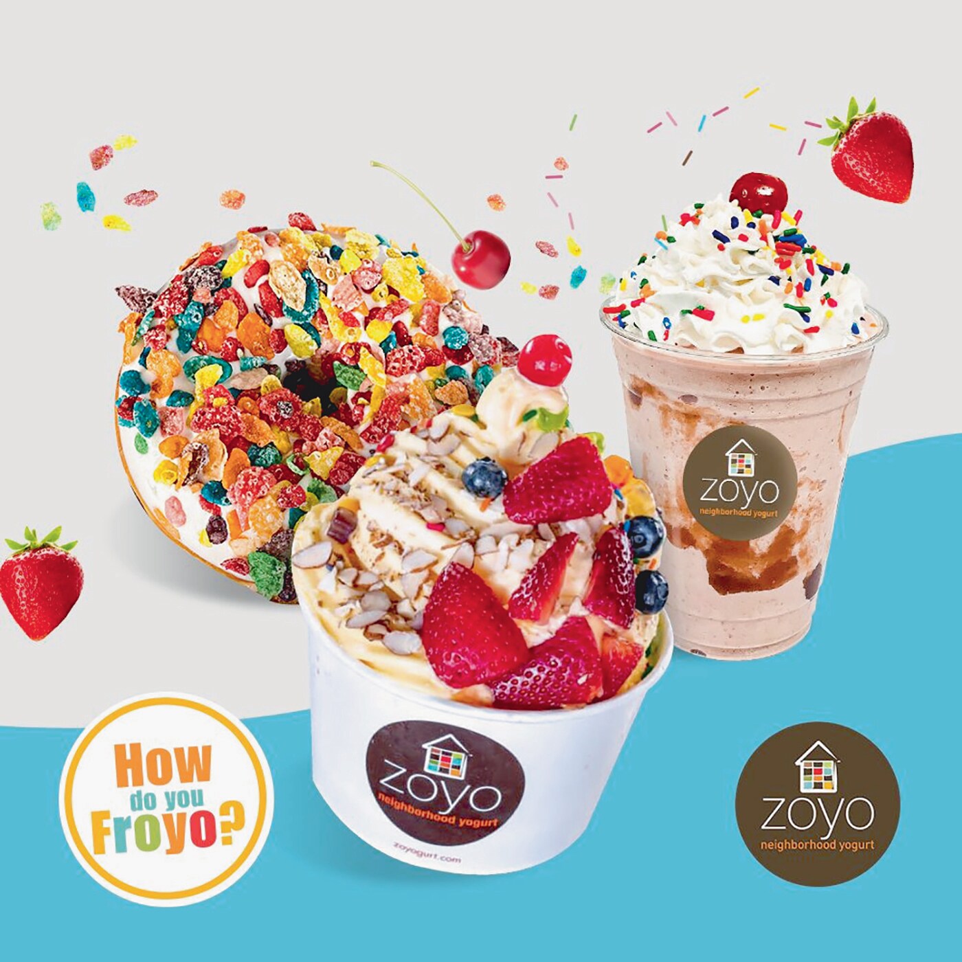 ❤️HAPPY FOR YOU❤️ 3セット $10 For $20 Worth Of Frozen Yogurt Treats & More at Zoyo