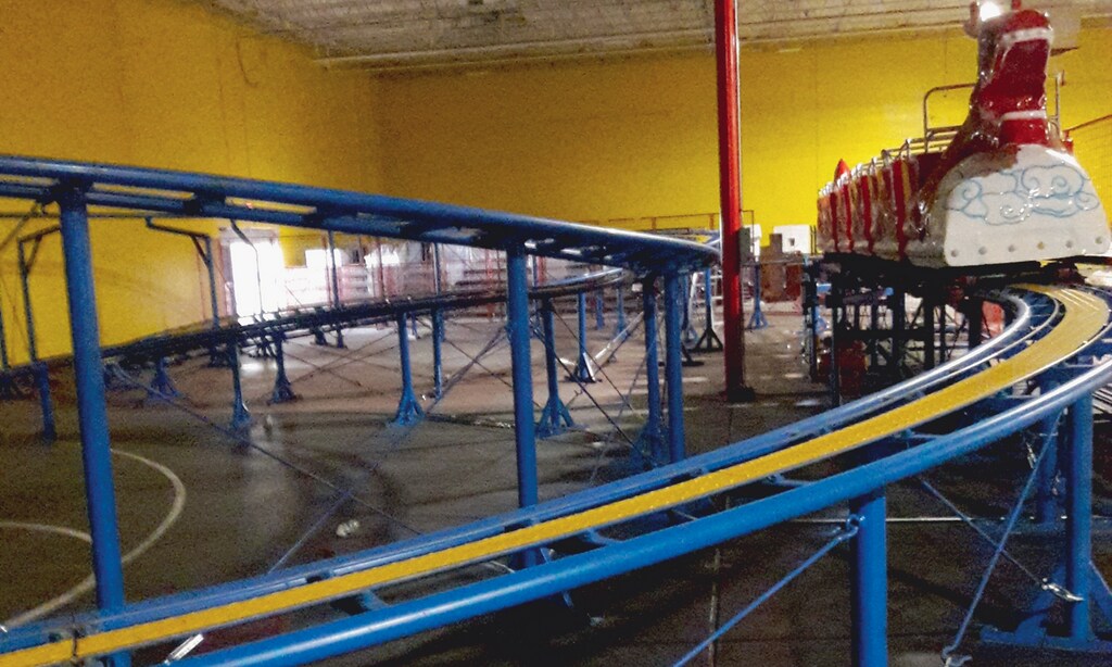 Product image for The People's Choice Family Fun Center $32.87 For A Pizza & Play Package For 4 Includes 1 Large 14" Cheese Pizza, Pitcher Of Soda, 4 Ride Tickets & 120 Arcade Tokens (Reg. $65.64)