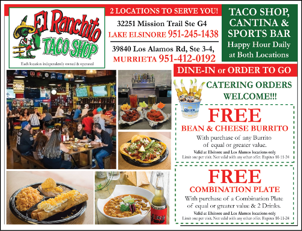 El Ranchito Taco Shop Coupons & Deals Lake Elsinore, CA